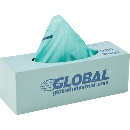 Global Industrial Pet Waste Plastic Bags, Green, 200 Bags/Roll 695797
